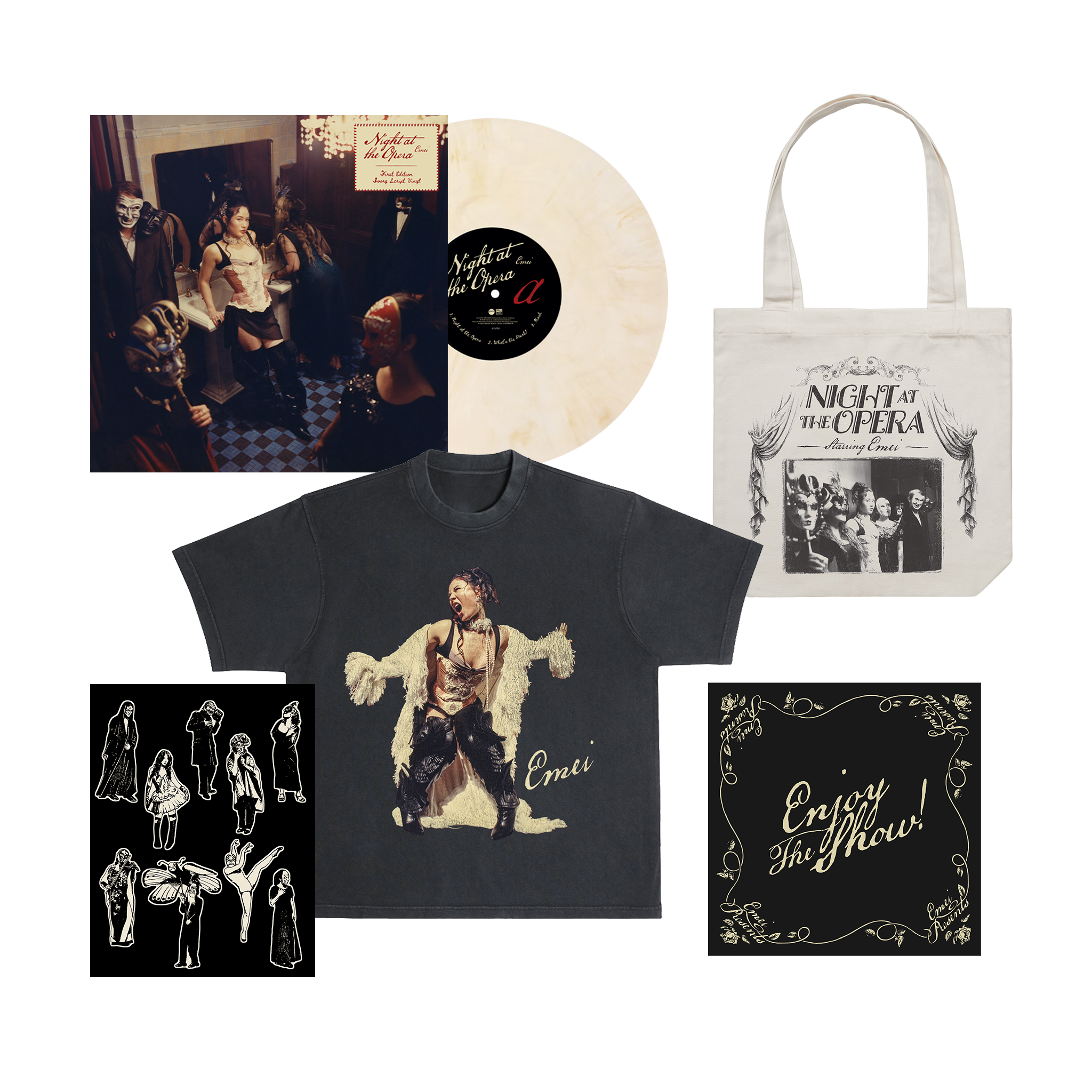 Night at the Opera Ivory Script Vinyl Signature Bundle (Store Exclusive)