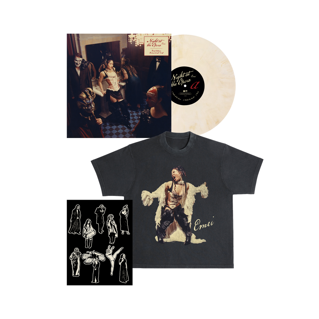 Night at the Opera Ivory Script Vinyl and Tee Bundle (Store Exclusive)