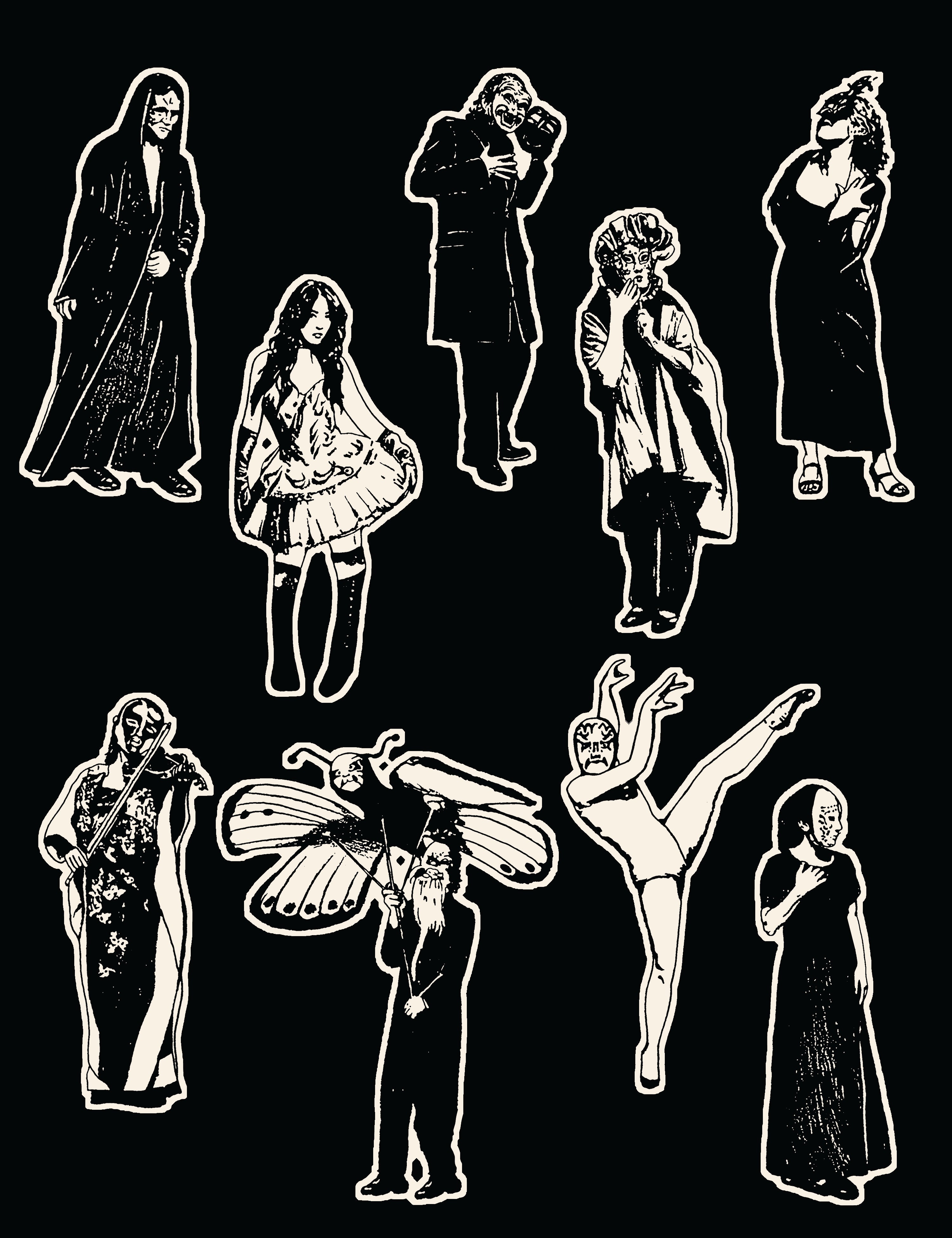 Characters of the Opera Sticker Sheet