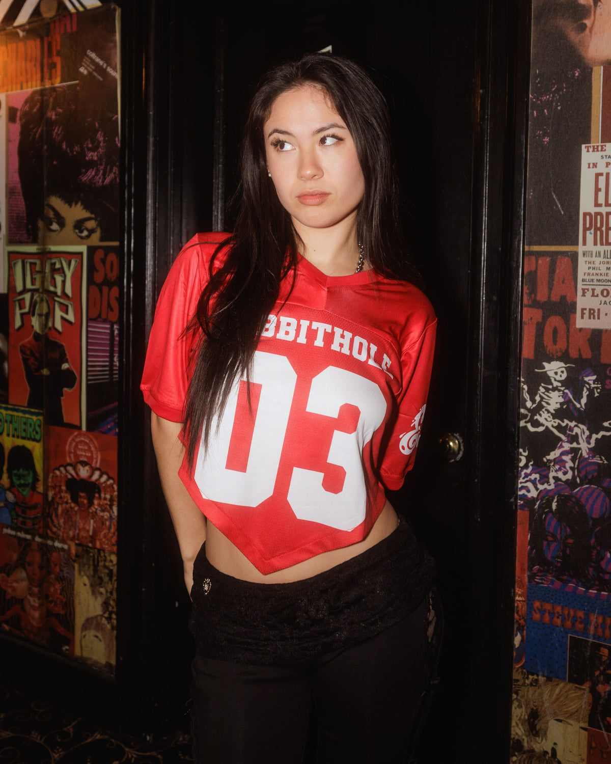 Rabbithole Crop Red Jersey